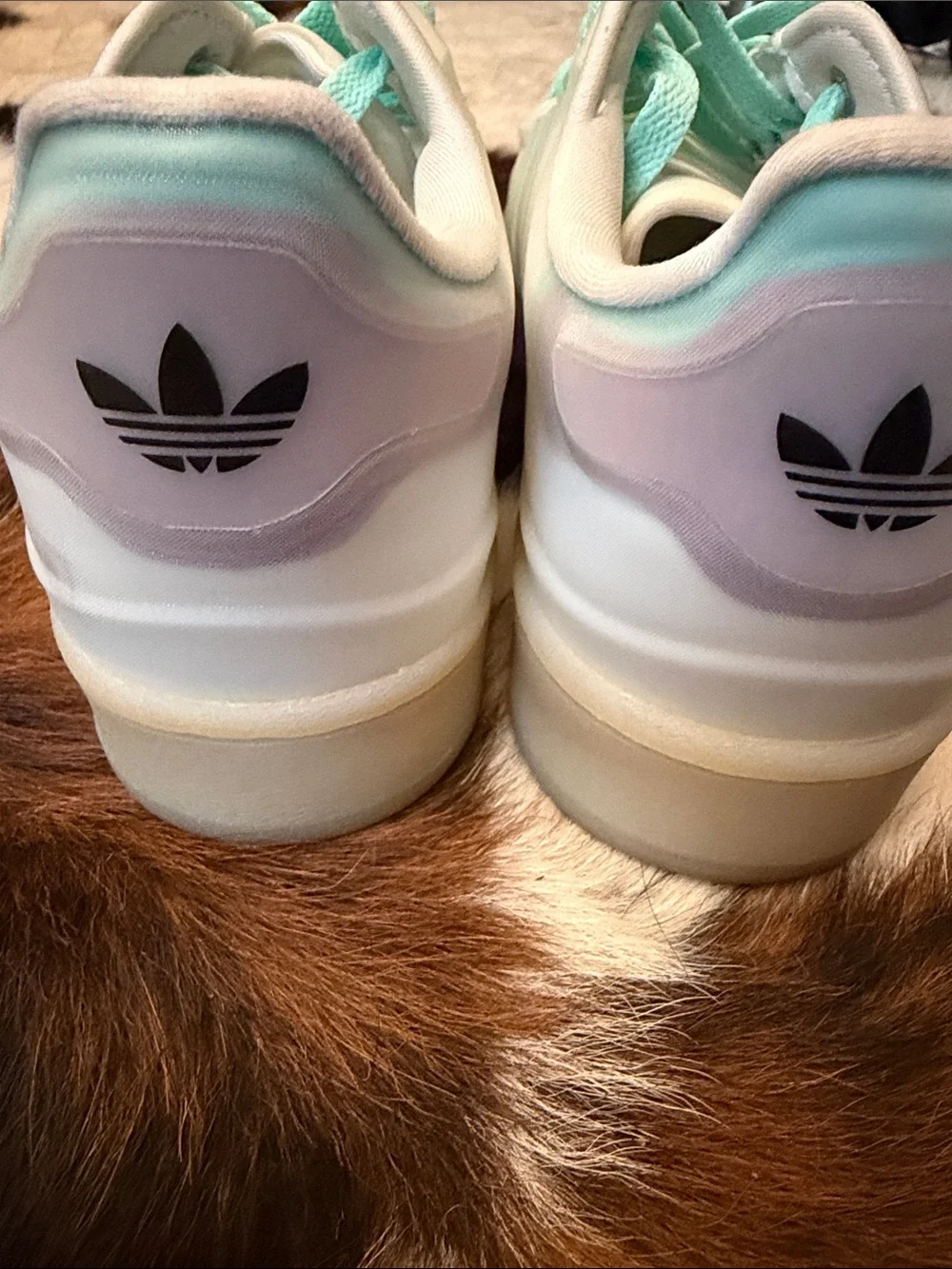 adidas Kids Superstars with Mint Laces